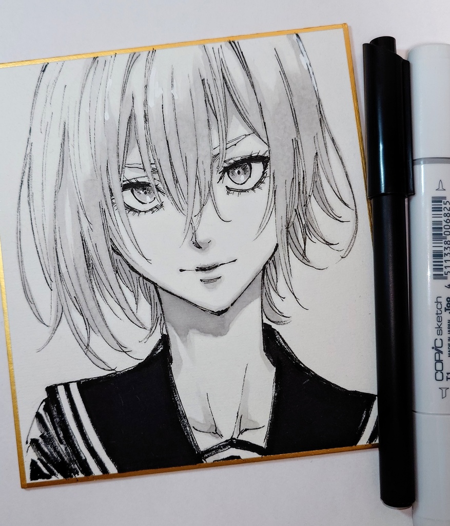 オリジナルイラスト 小色紙