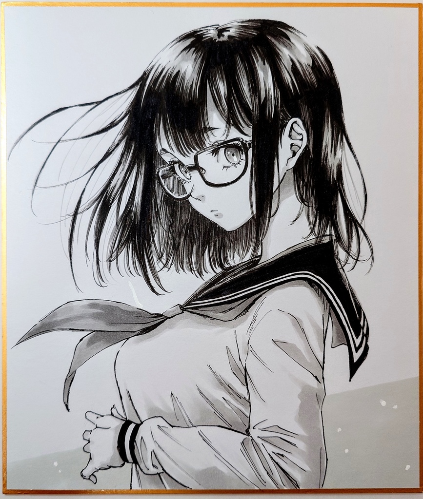 オリジナルイラスト 中色紙