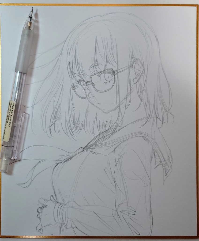 オリジナルイラスト 中色紙