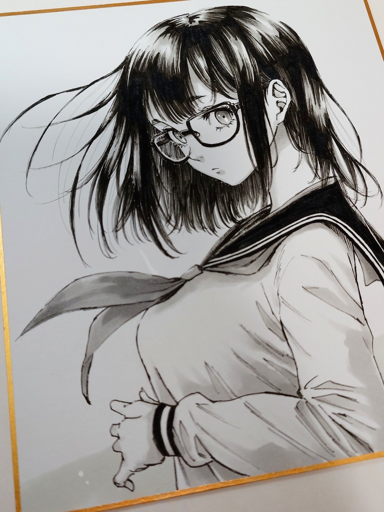 オリジナルイラスト 中色紙