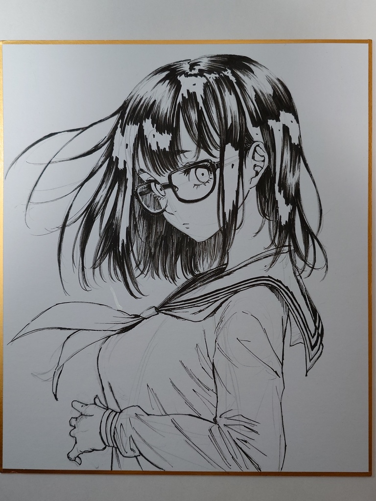 オリジナルイラスト 中色紙