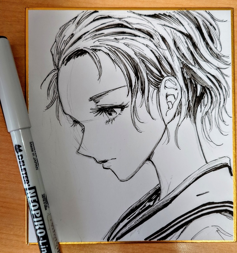 オリジナルイラスト 小色紙