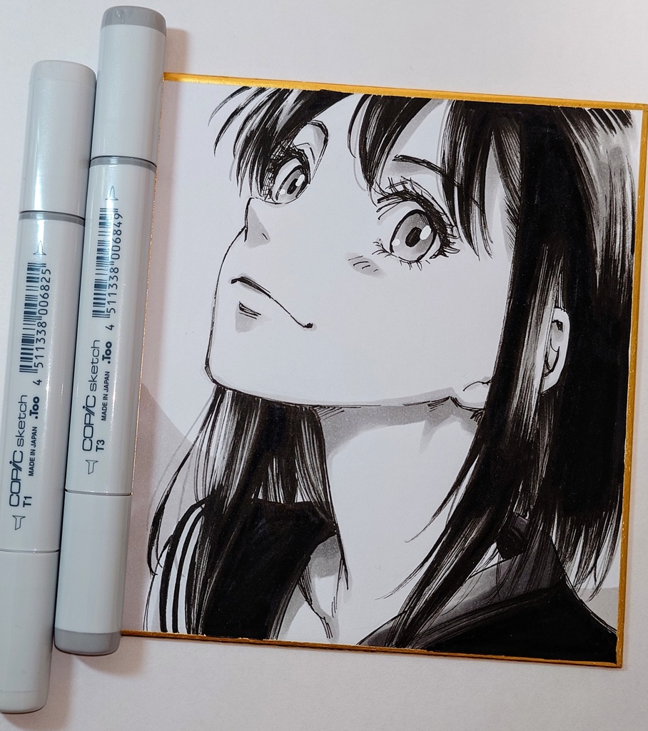 オリジナルイラスト 小色紙