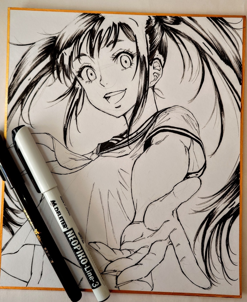 オリジナルイラスト 中色紙