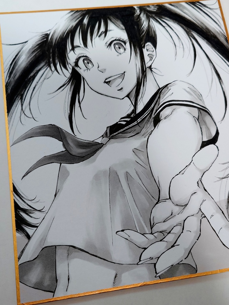 オリジナルイラスト 中色紙