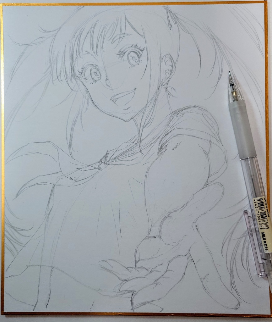 オリジナルイラスト 中色紙