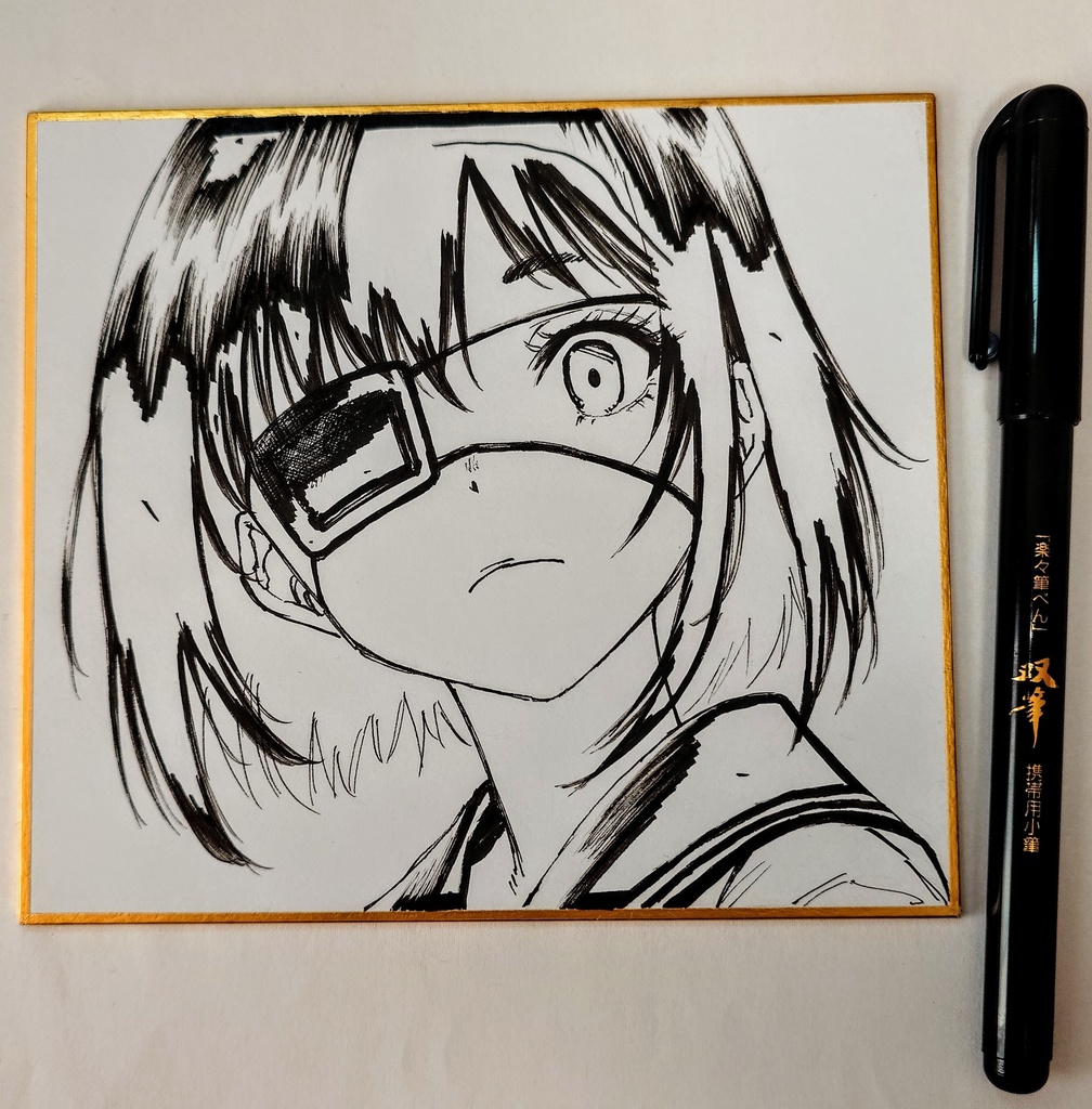オリジナルイラスト 小色紙