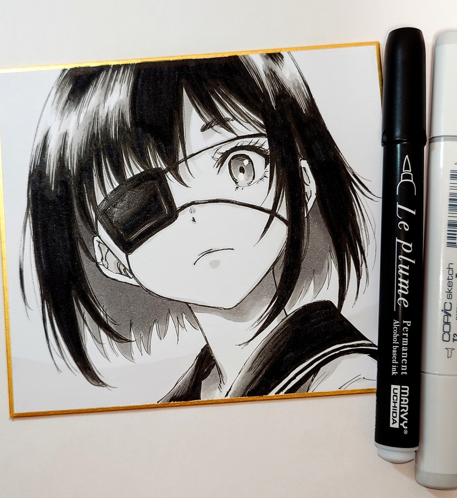 オリジナルイラスト 小色紙