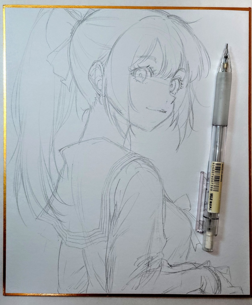 オリジナルイラスト 中色紙