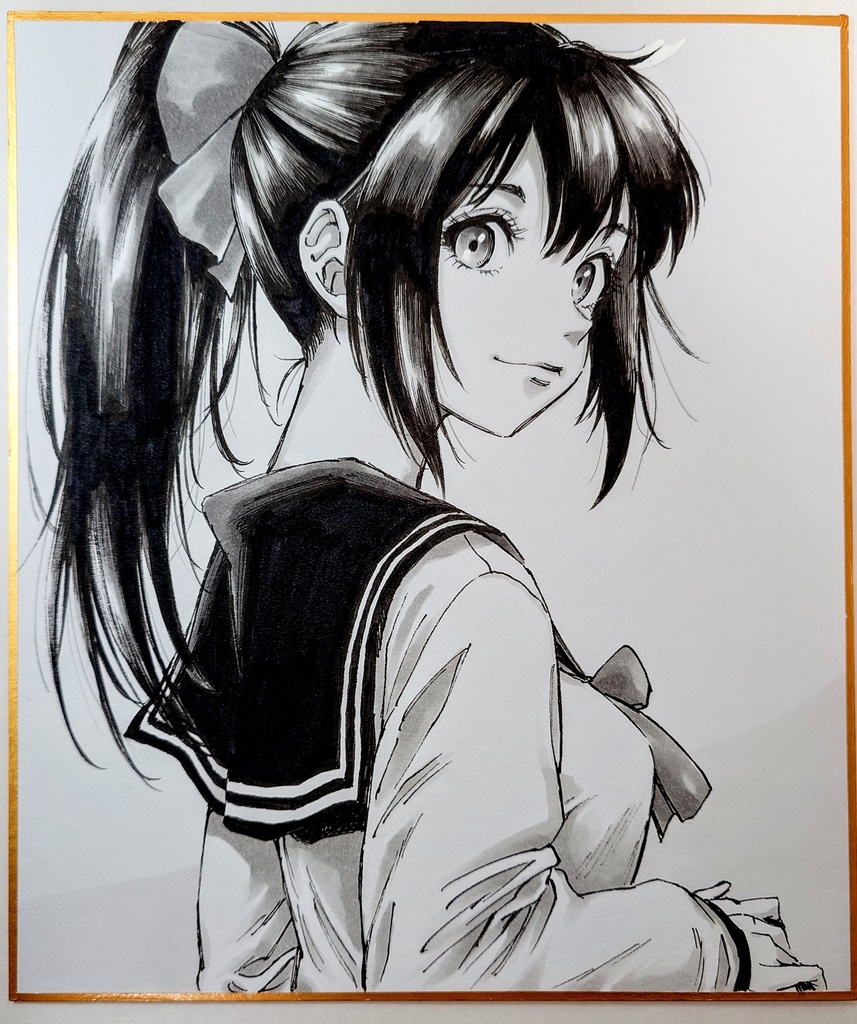 オリジナルイラスト　中色紙