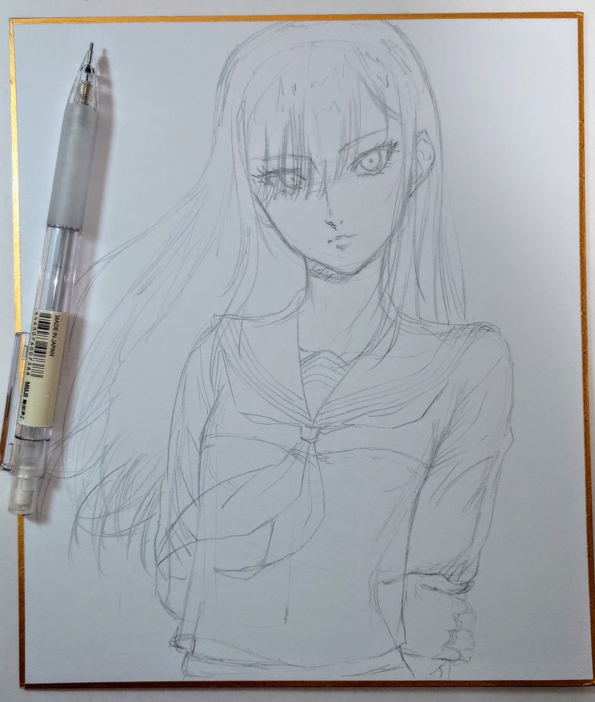 オリジナルイラスト 中色紙