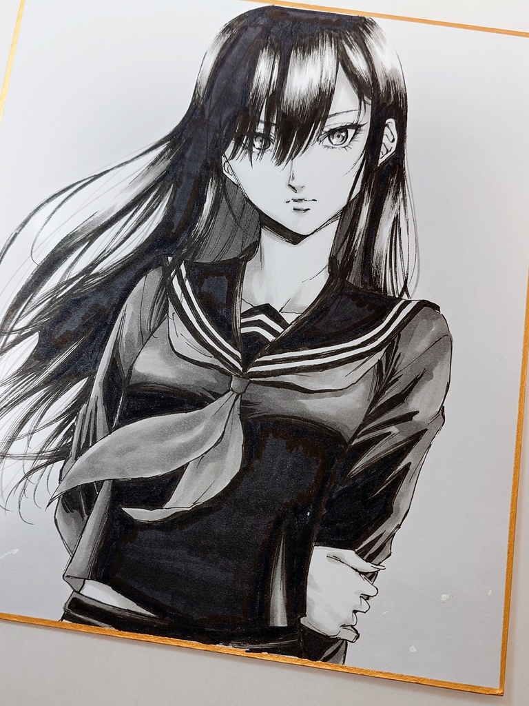 オリジナルイラスト 中色紙
