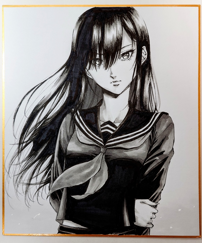 オリジナルイラスト　中色紙