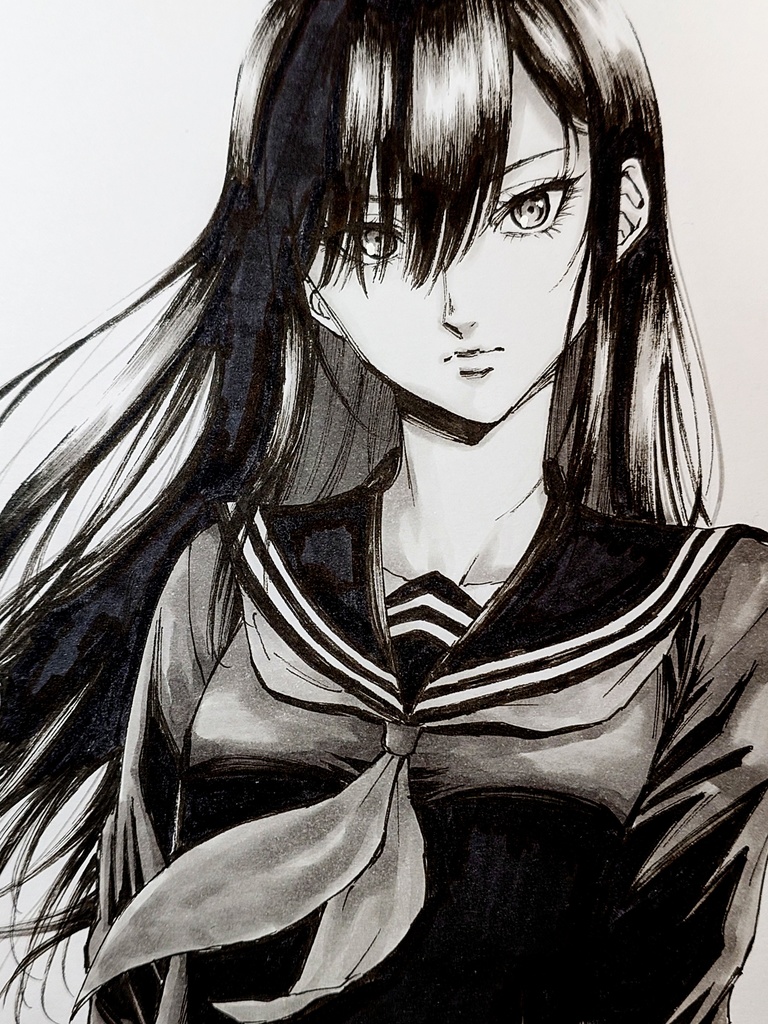 オリジナルイラスト 中色紙