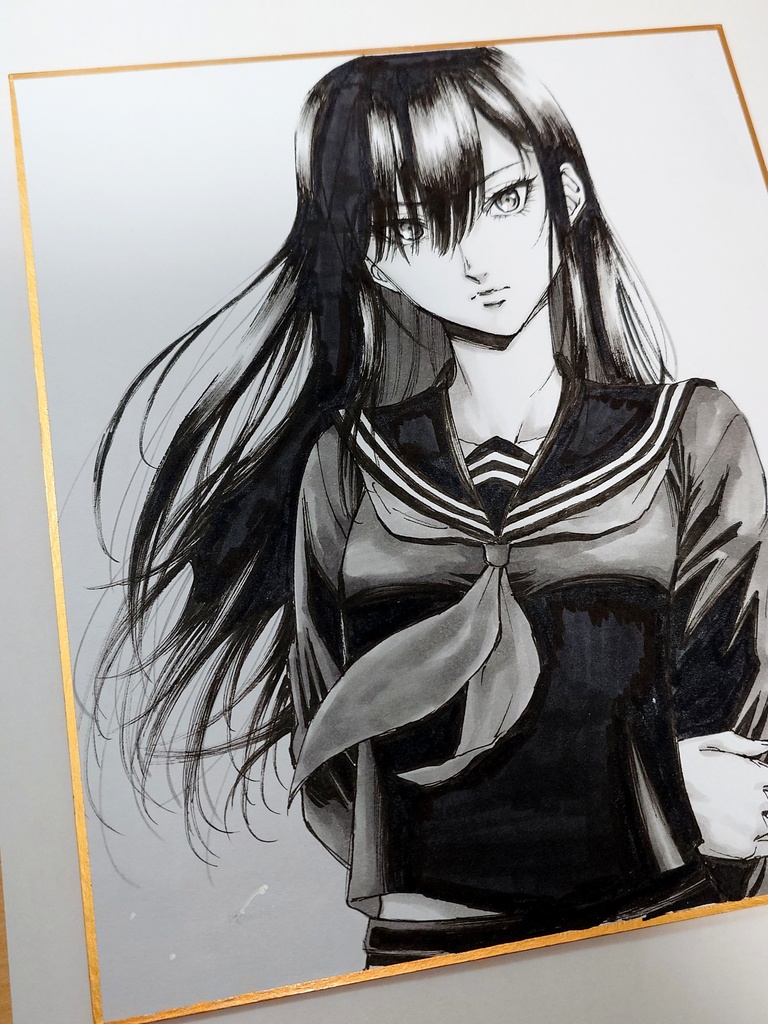 オリジナルイラスト 中色紙