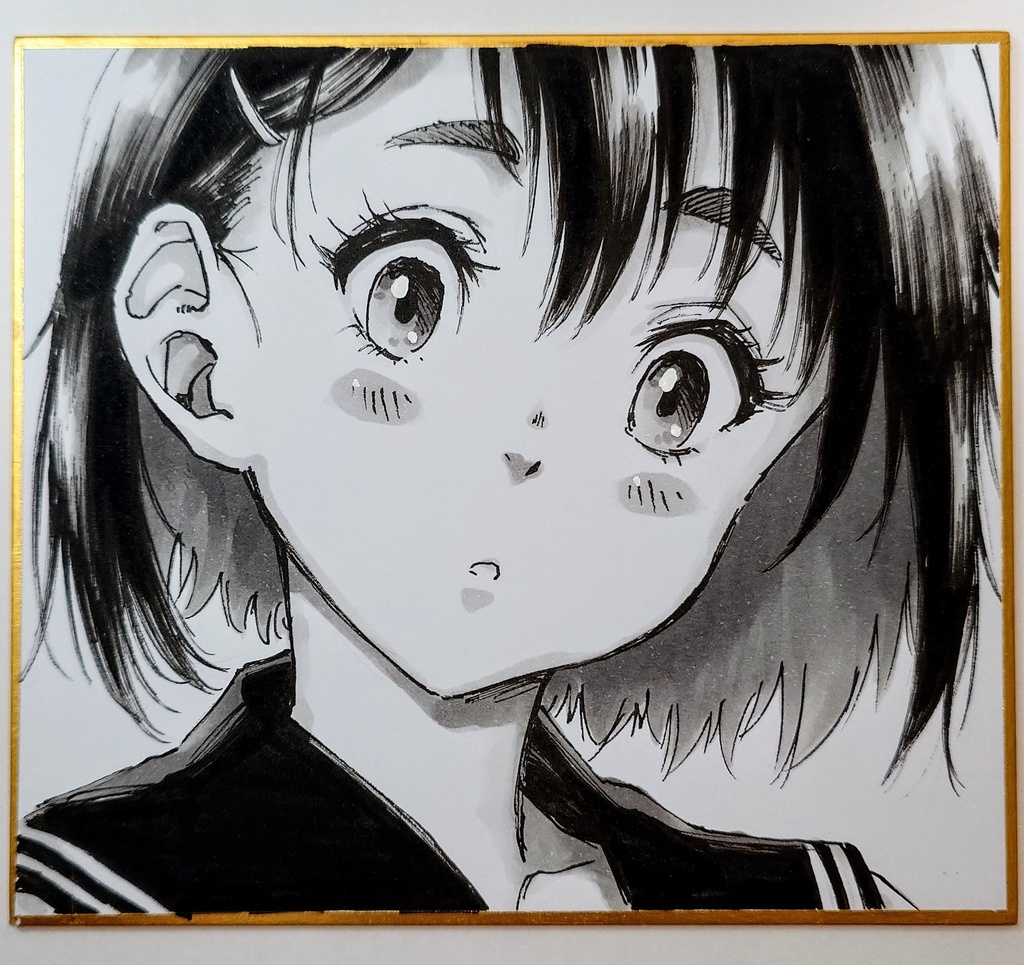 オリジナルイラスト 小色紙