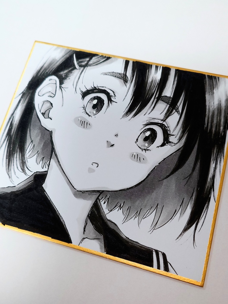 オリジナルイラスト 小色紙