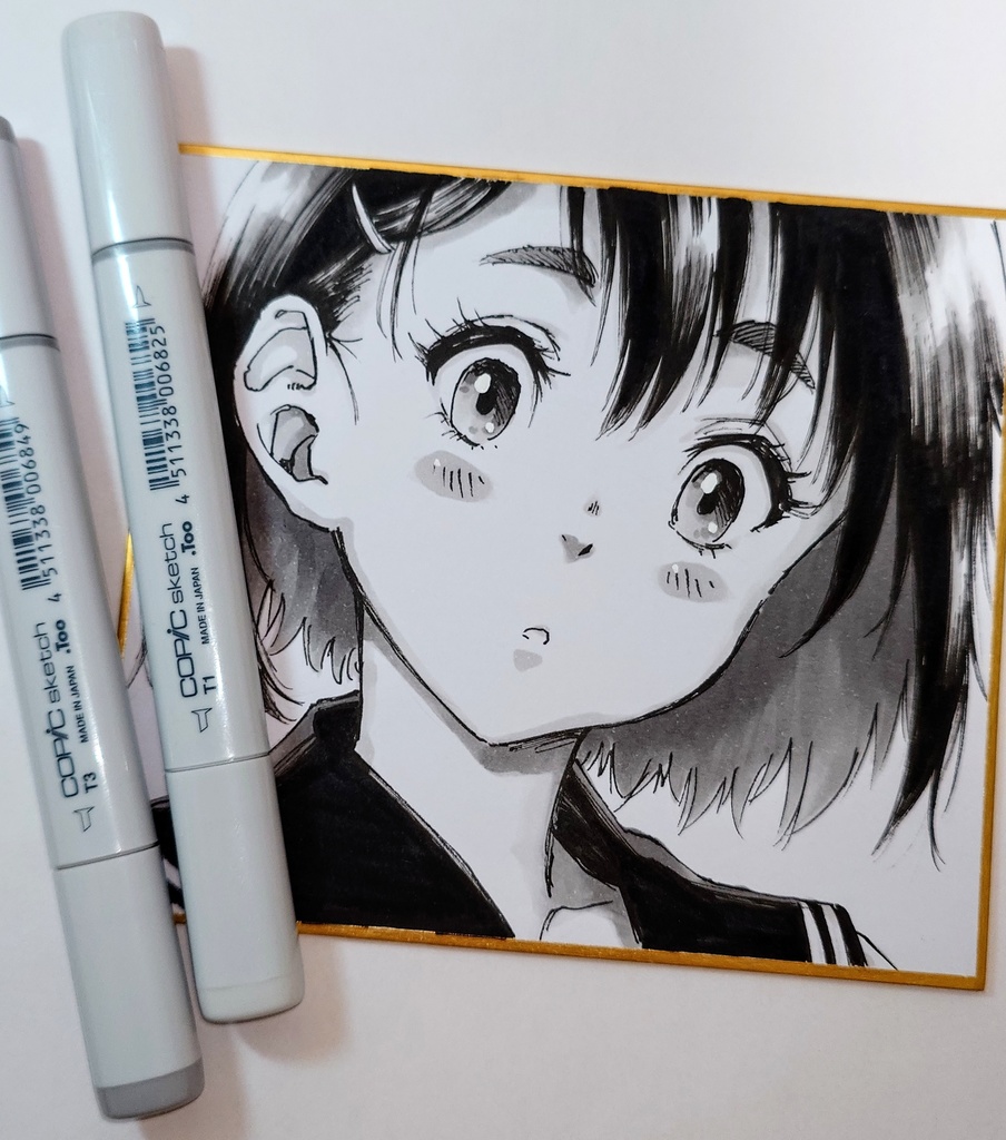 オリジナルイラスト 小色紙