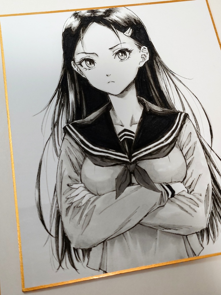 オリジナルイラスト 中色紙