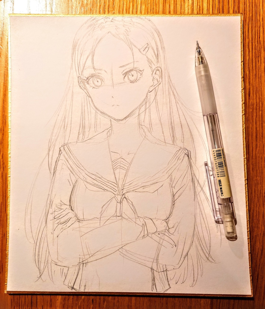 オリジナルイラスト 中色紙