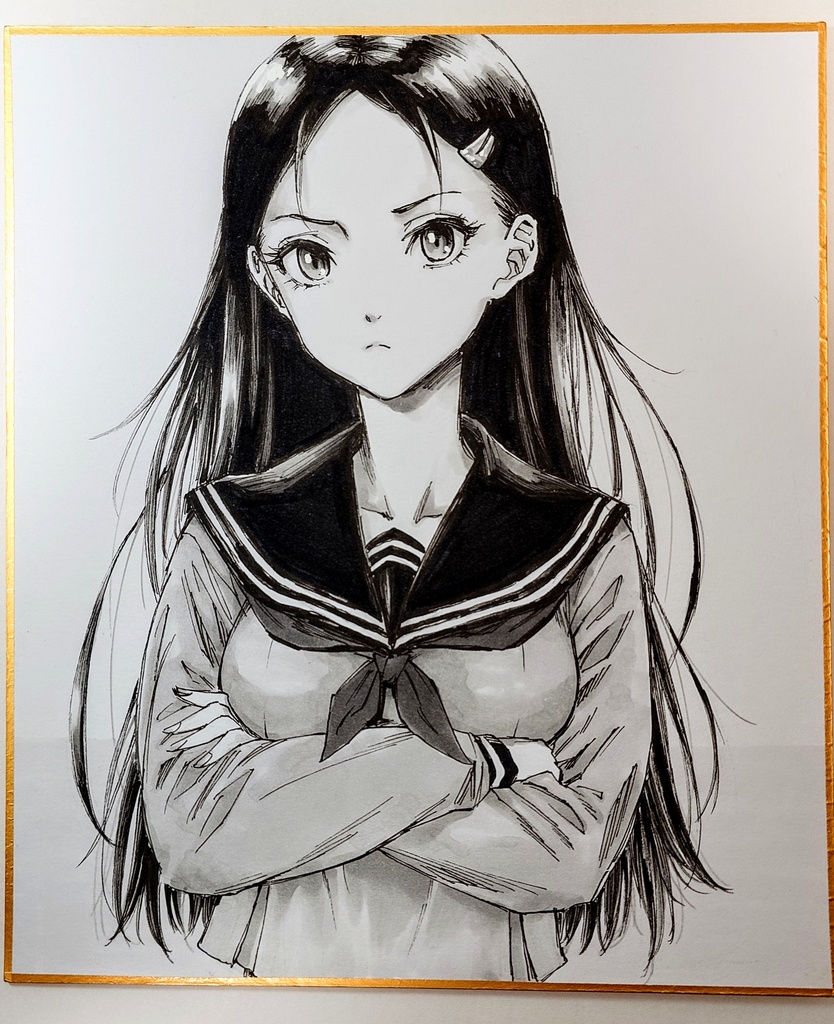 オリジナルイラスト　中色紙