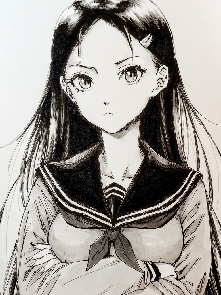オリジナルイラスト 中色紙