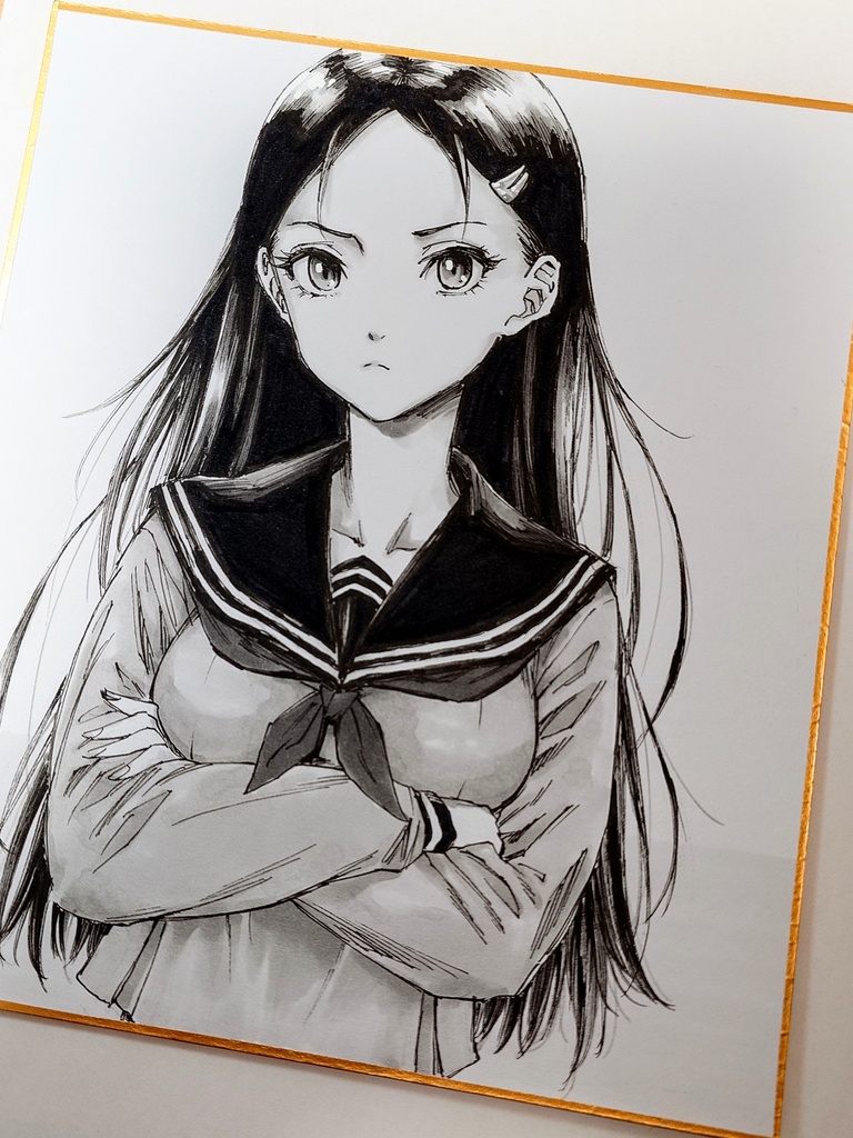 オリジナルイラスト 中色紙