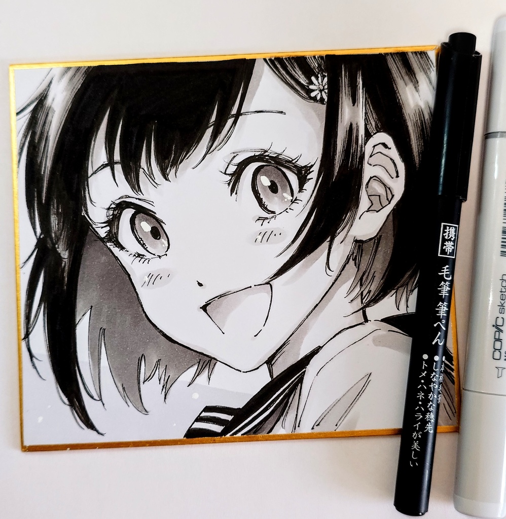 オリジナルイラスト 小色紙