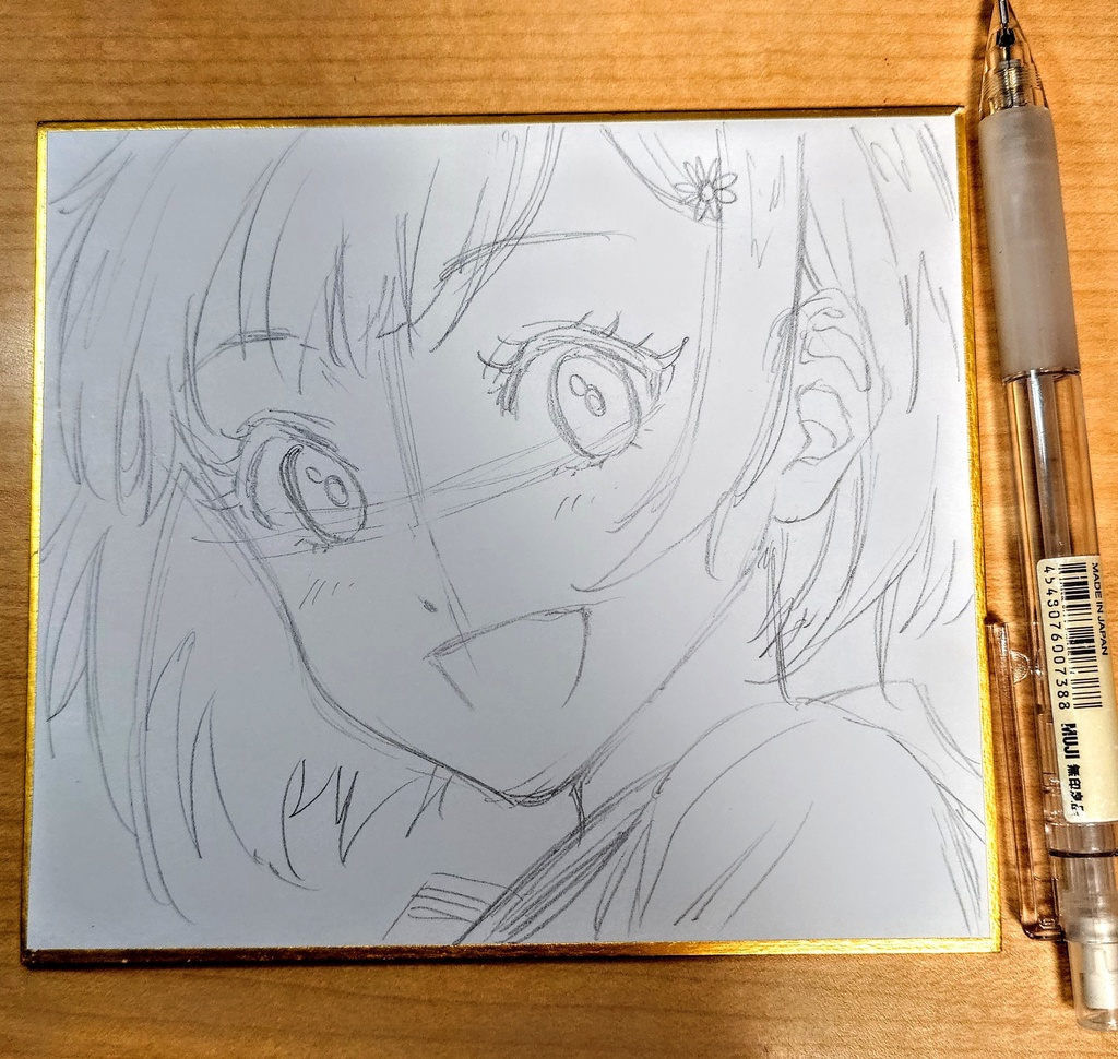 オリジナルイラスト 小色紙