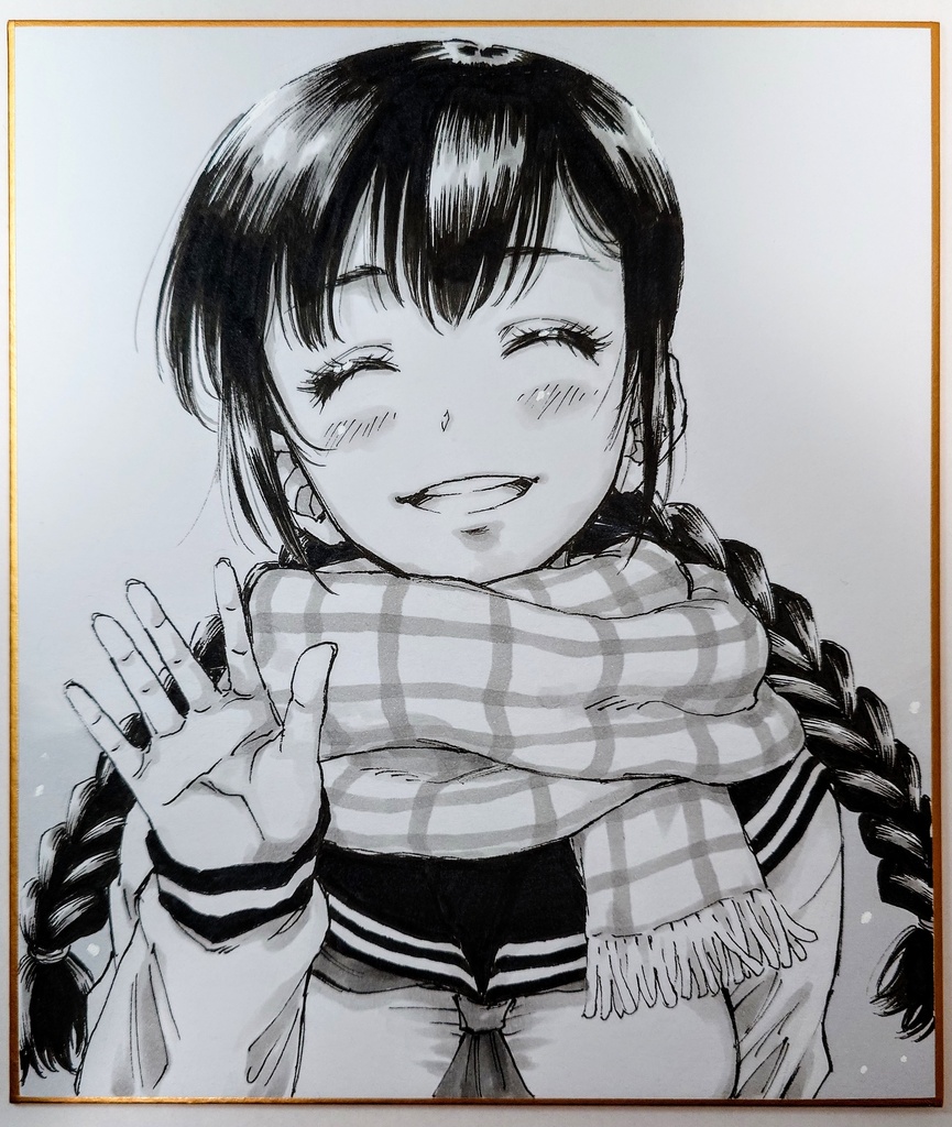 オリジナルイラスト　中色紙