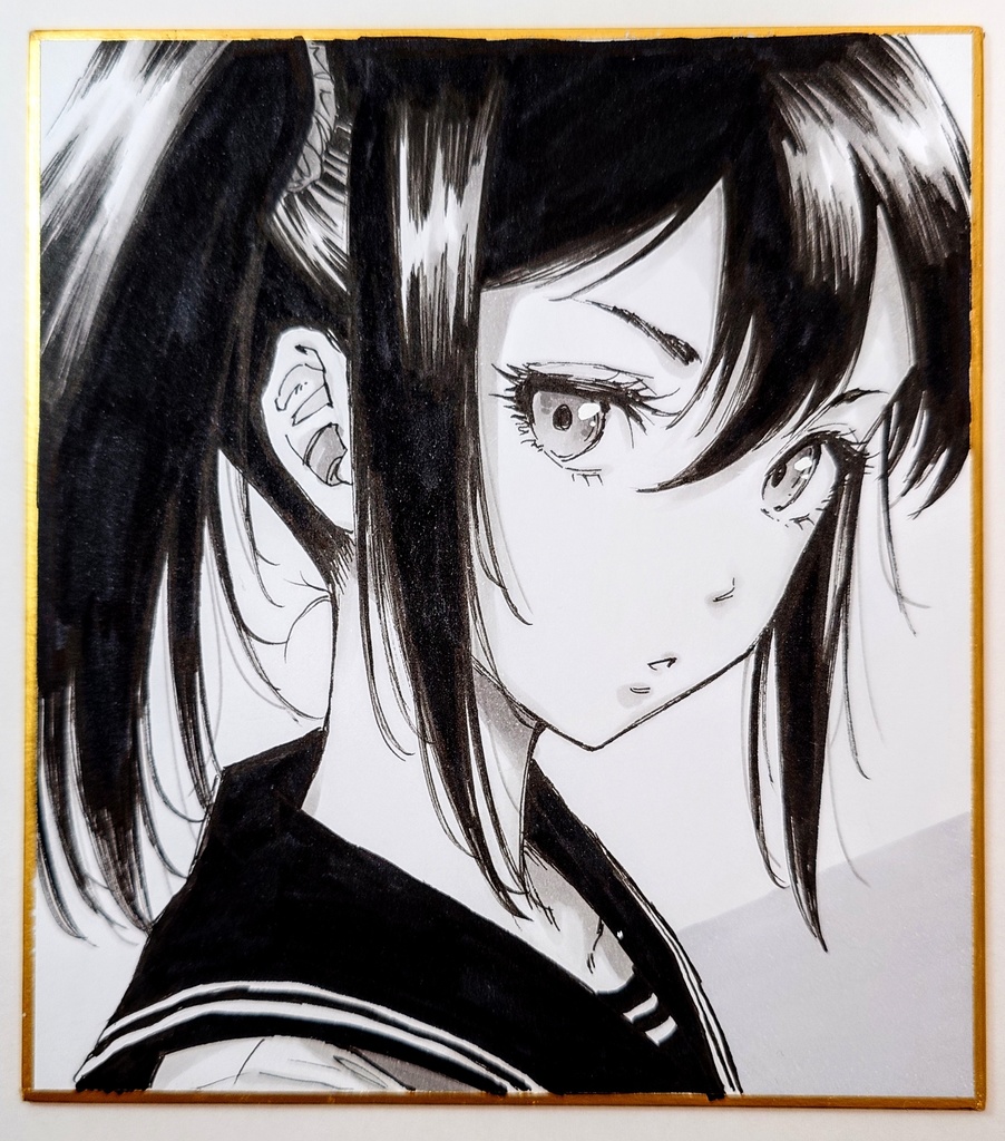 オリジナルイラスト 小色紙