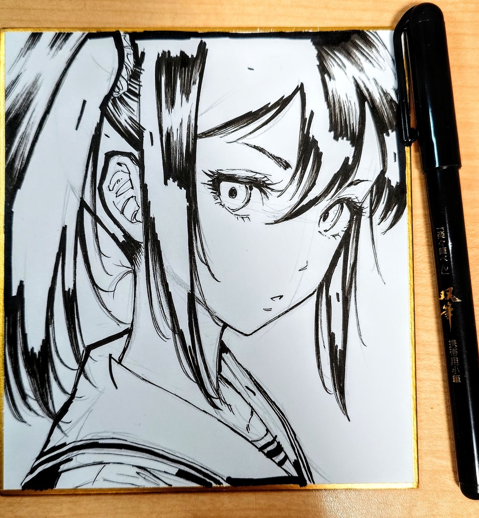 オリジナルイラスト 小色紙