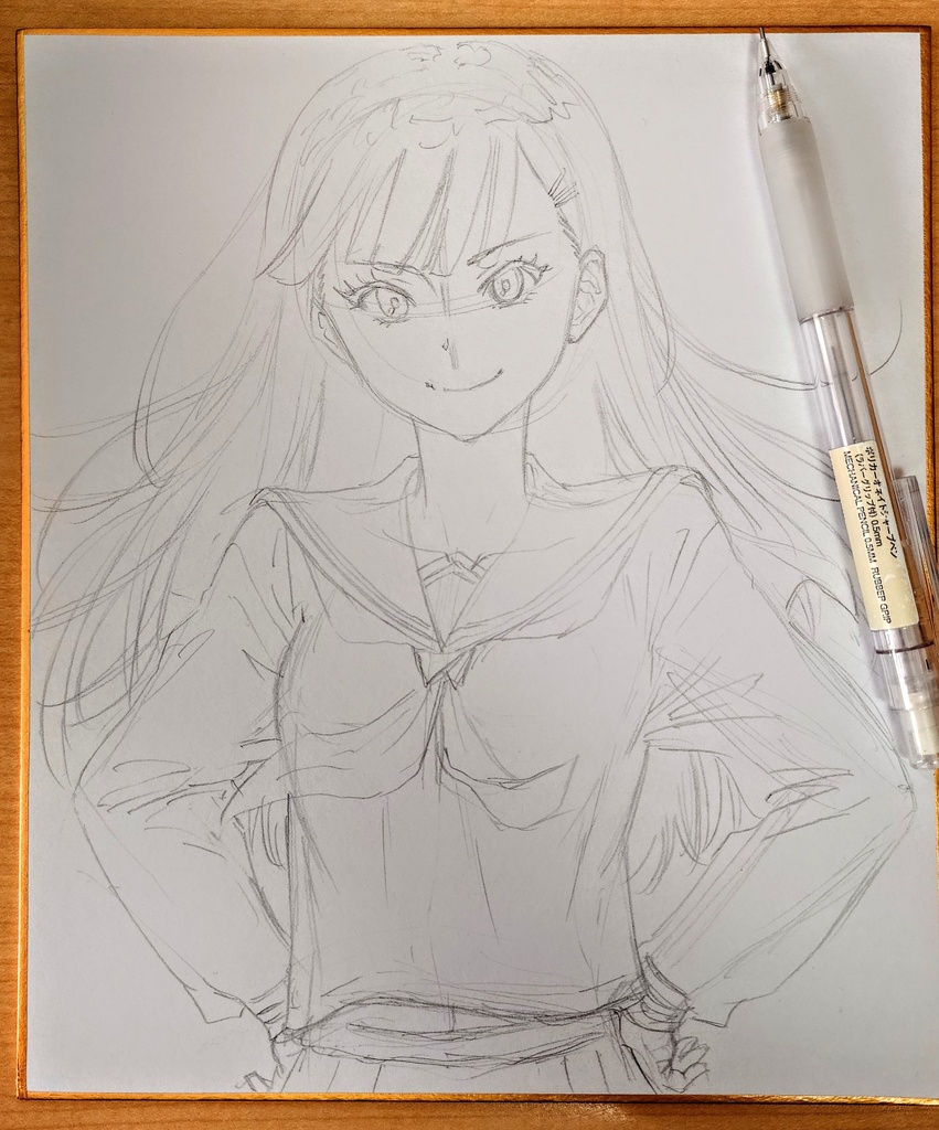 オリジナルイラスト 中色紙