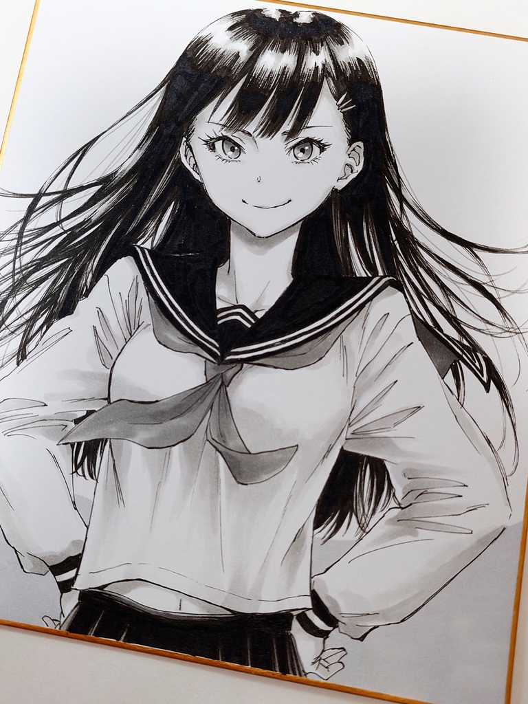 オリジナルイラスト 中色紙