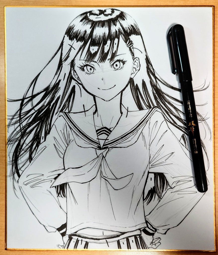 オリジナルイラスト 中色紙