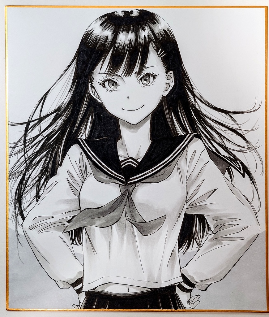 オリジナルイラスト　中色紙