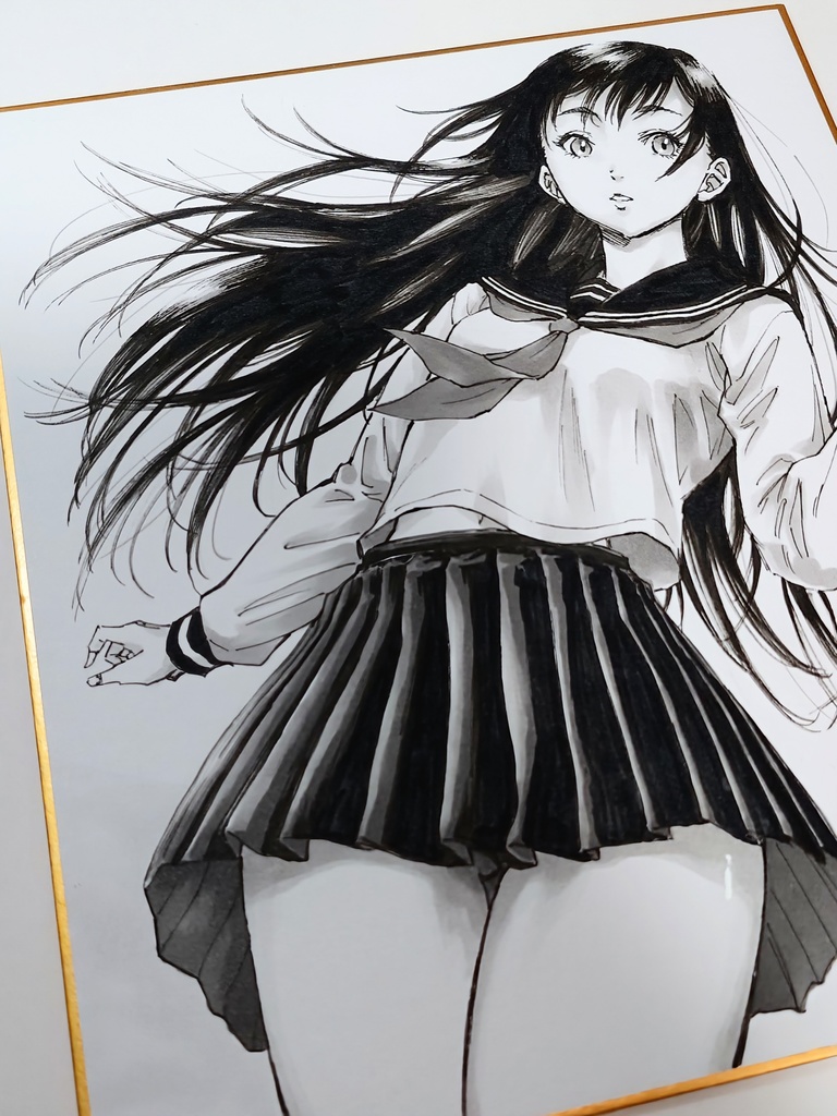 オリジナルイラスト 中色紙