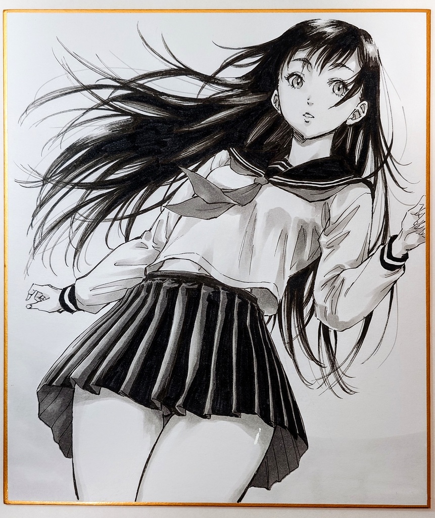 オリジナルイラスト　中色紙
