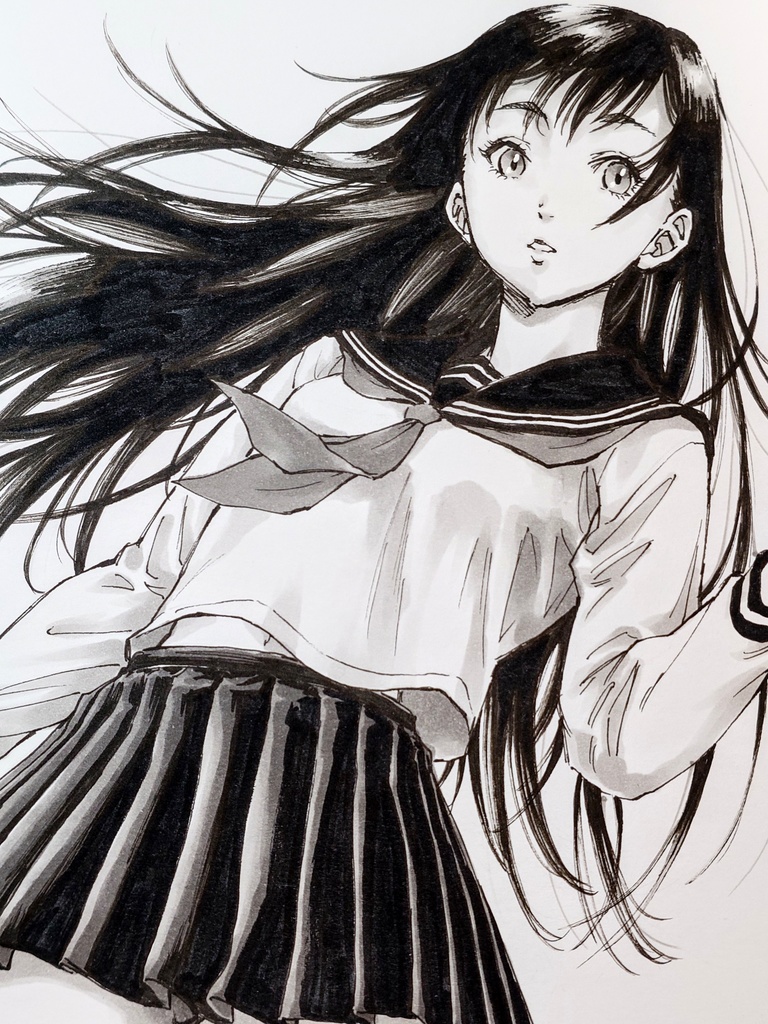オリジナルイラスト 中色紙