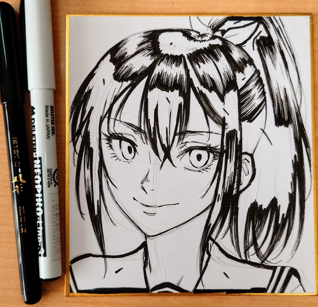 オリジナルイラスト 小色紙
