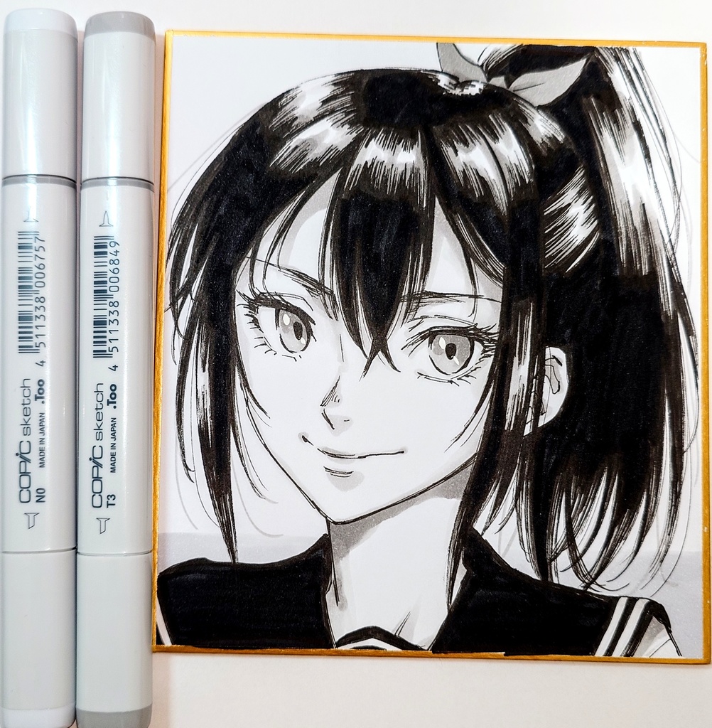 オリジナルイラスト 小色紙