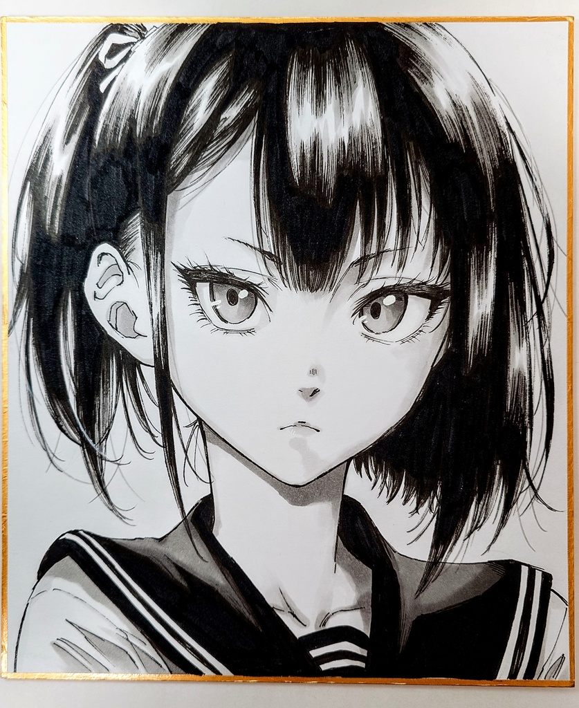 オリジナルイラスト　中色紙