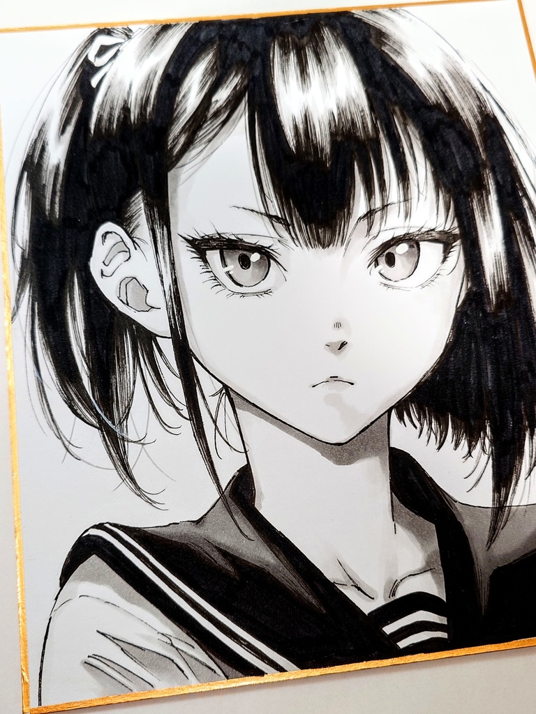 オリジナルイラスト 中色紙