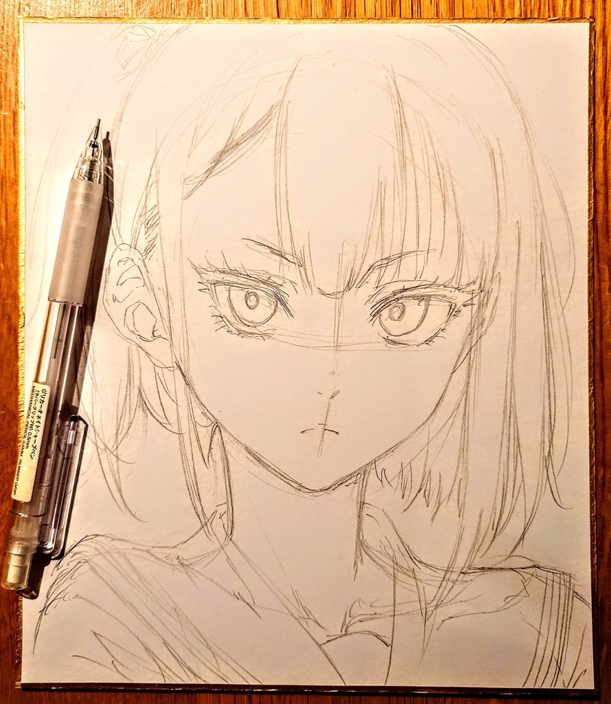オリジナルイラスト 中色紙