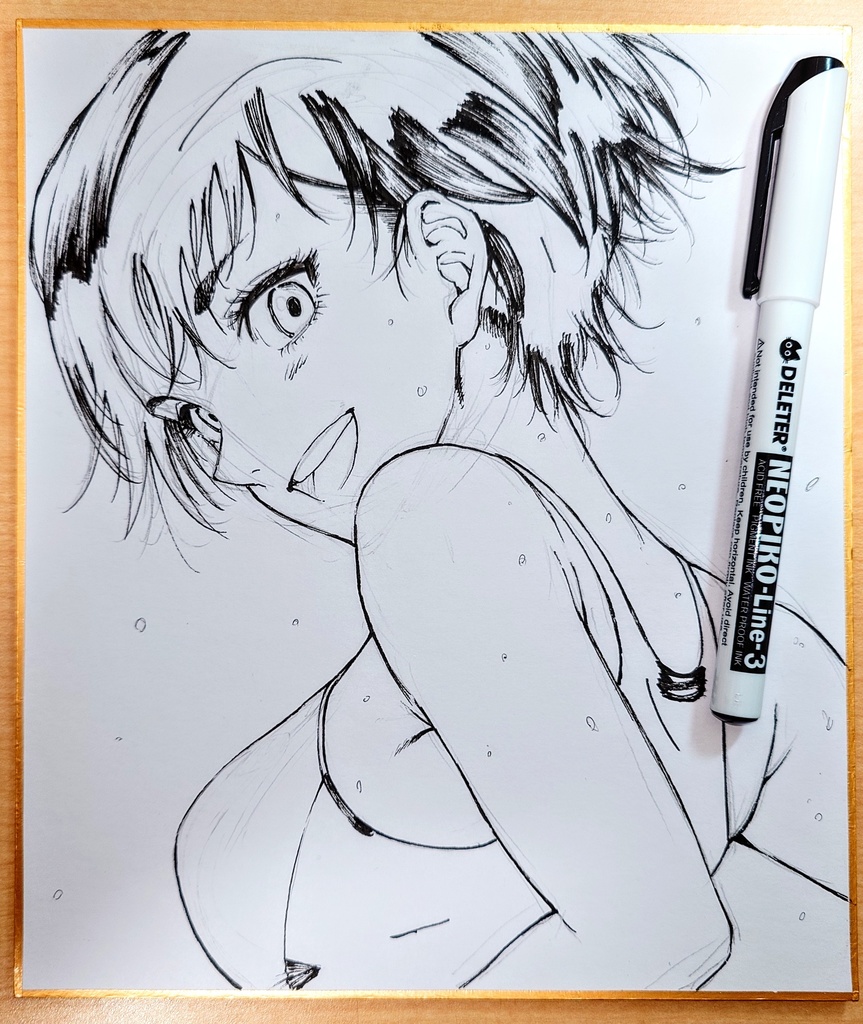 オリジナルイラスト 中色紙