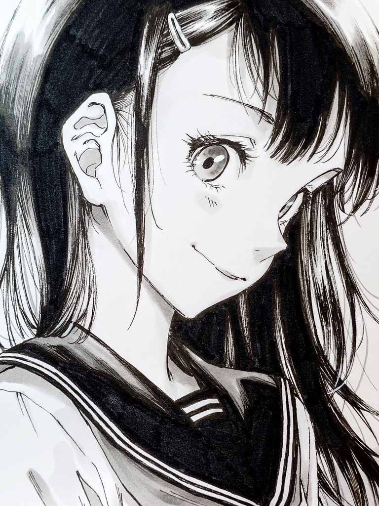 オリジナルイラスト 中色紙