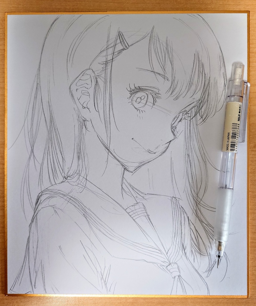オリジナルイラスト 中色紙