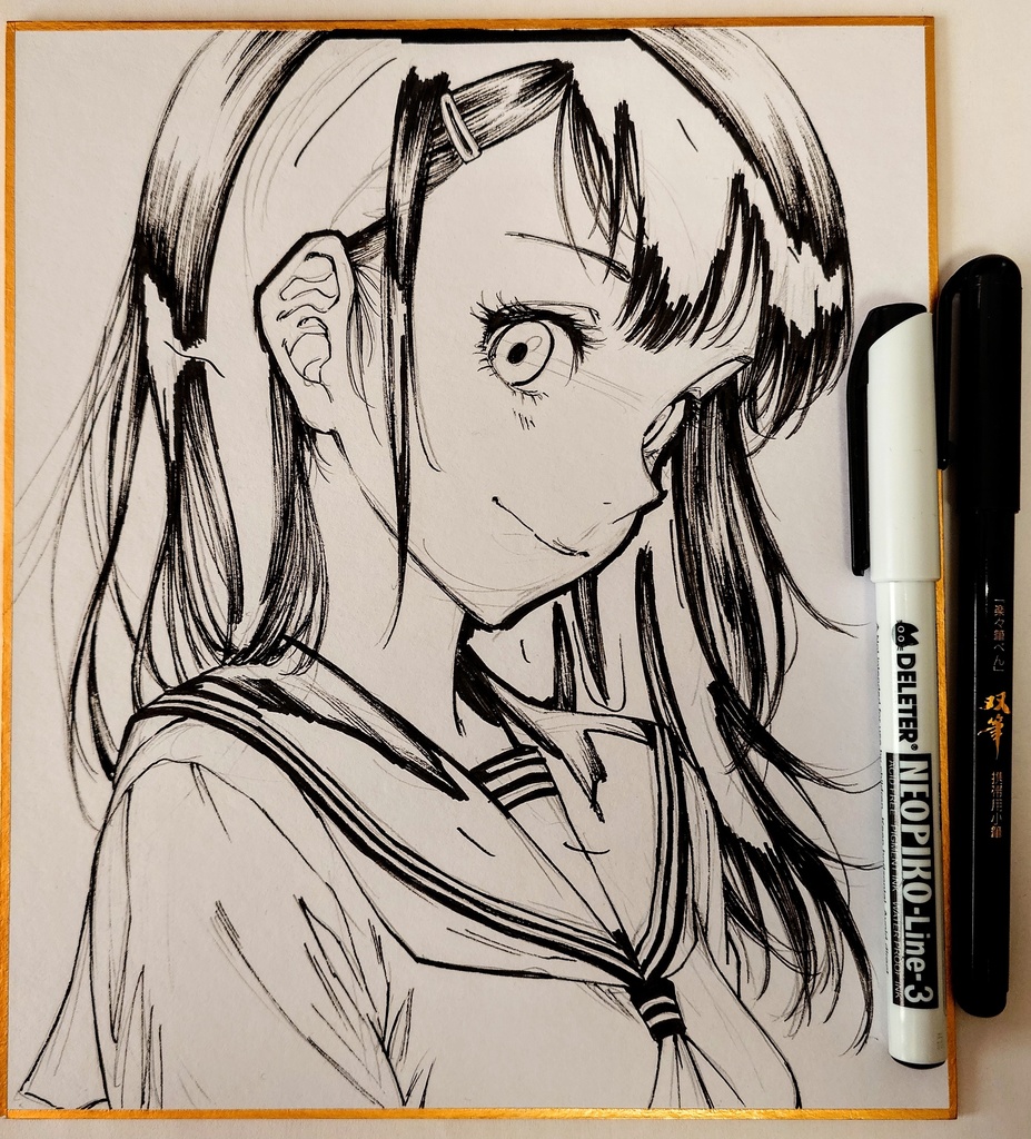 オリジナルイラスト 中色紙