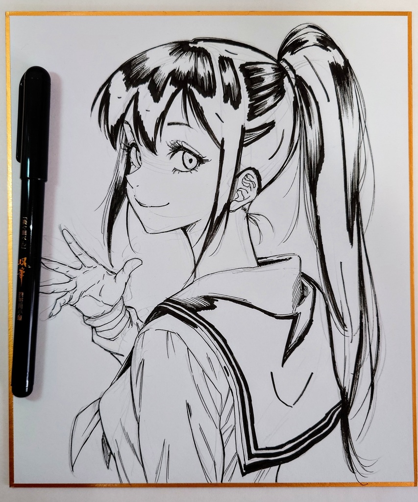 オリジナルイラスト 中色紙