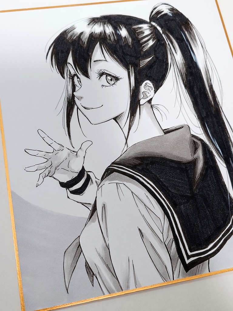 オリジナルイラスト 中色紙